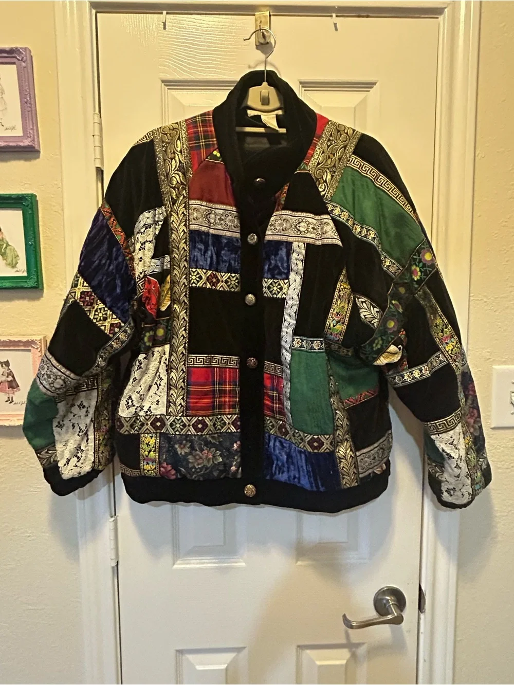 Vintage Preston and York Sport Patchwork Bomber Jacket - Multicolor
